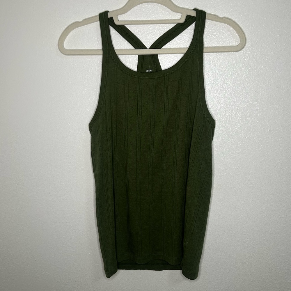 Aerie Green tank top for layering